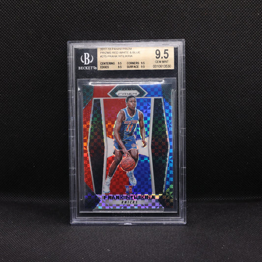 2017-18 Frank Ntilikina Prizm #275 Red White Blue Prizm Rookie BGS 9.5