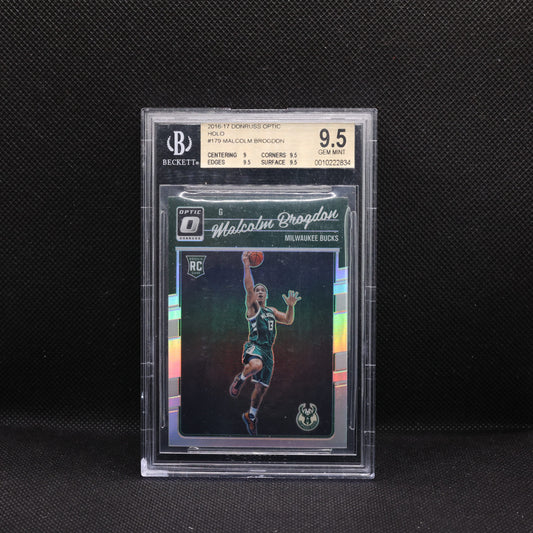 2016-17 Malcolm Brogdon Donruss Optic #179 Silver Holo Prizm RC BGS 9.5