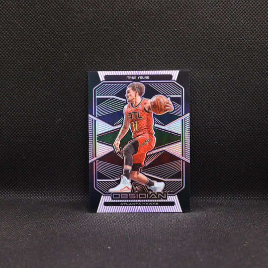 2019-20 Trae Young Obsidian #7 Purple /75