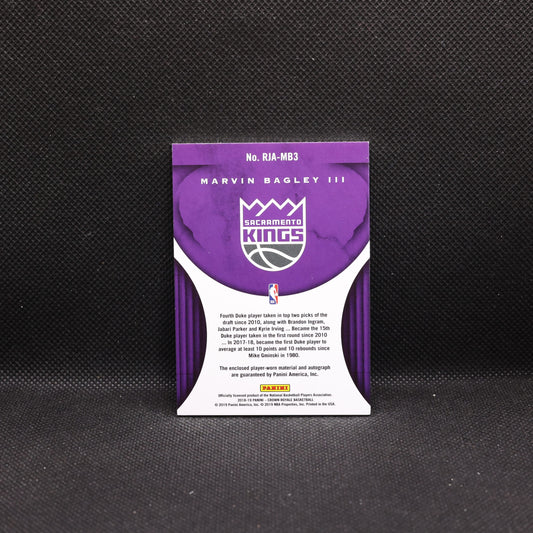 2018-19 Marvin Bagley III Court Kings Rookie Jersey Autograph /199