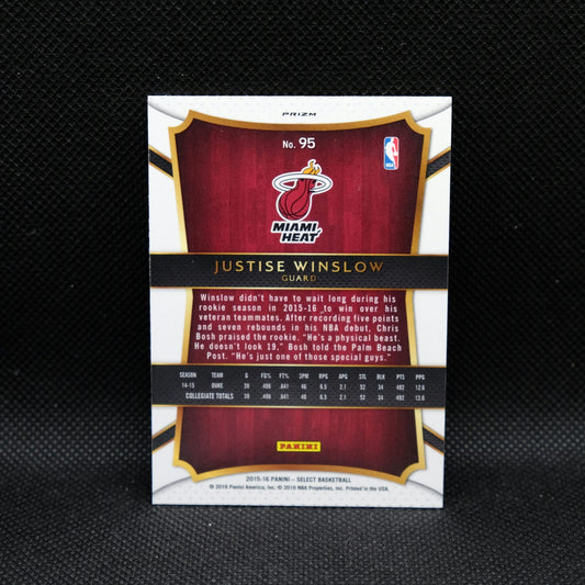 2015-16 Justise Winslow Select #95 Silver Prizm Rookie Card