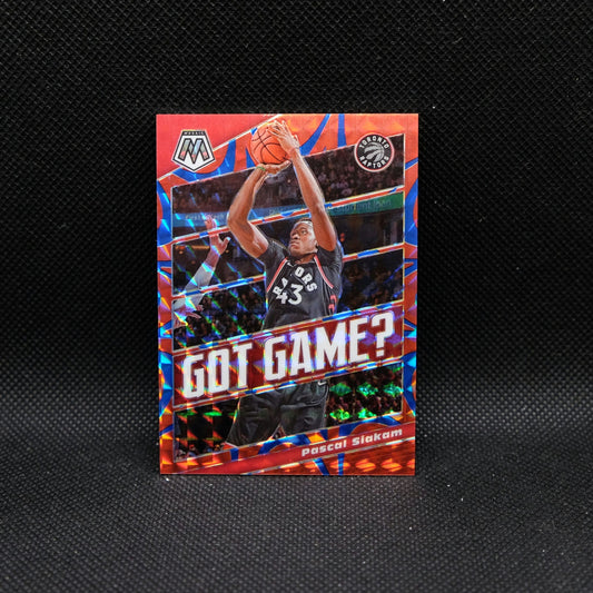 2019-20 Panini Mosaic Pascal Siakam Got Game Blue Reactive Prizm /99