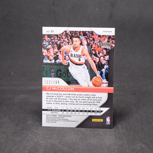 2018-19 Panini Prizm CJ McCollum Blue Prizm /199
