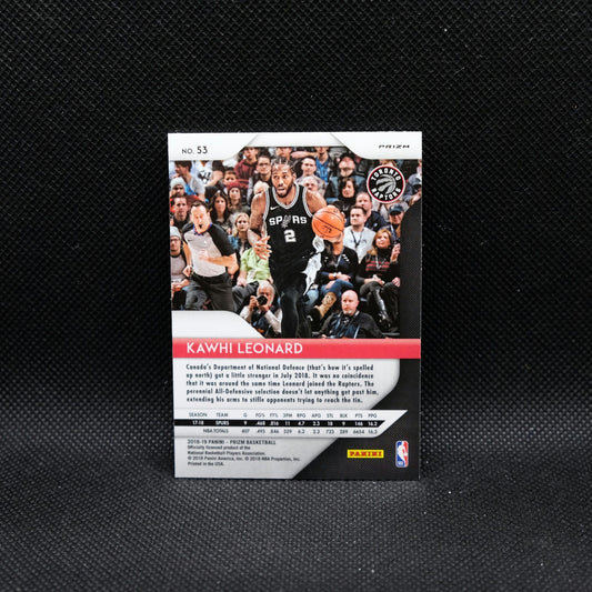 2018-19 Panini Prizm Kawhi Leonard #53 Hyper Silver Prizm