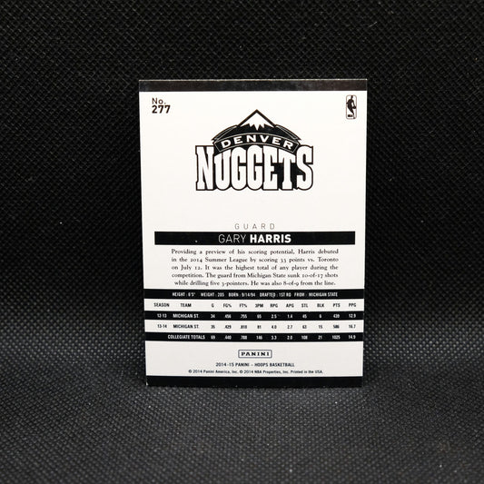 2014-15 Panini Hoops Gary Harris #277 Gold Sparkle Rookie Card