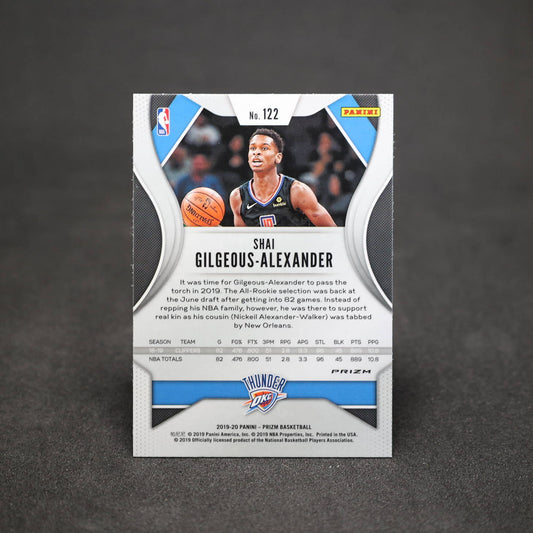 2019-20 Shai Gilgeous-Alexander Prizm #122 Blue Yellow Green Choice Prizm