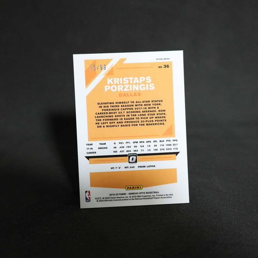 2019-20 Kristaps Porzingis Donruss Optic Red Prizm /99