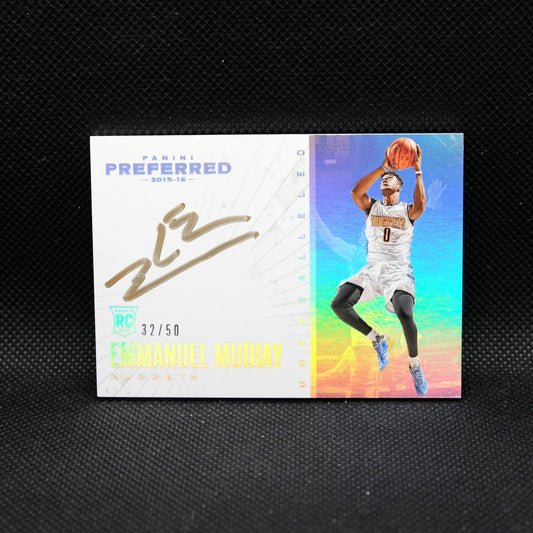 2015-16 Panini Preferred Emmanuel Mudiay Unparalleled Rookie Auto /50
