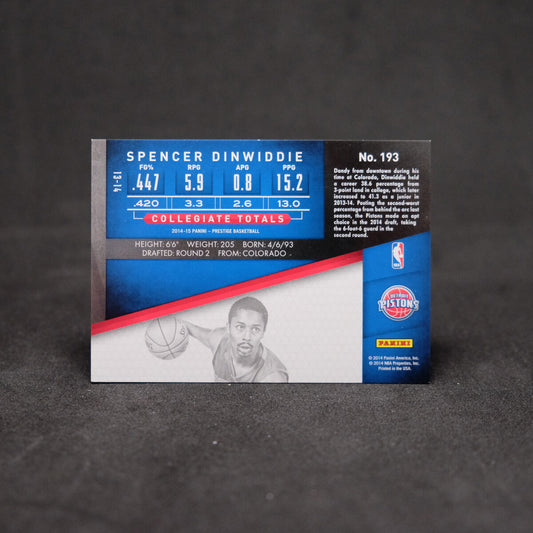 2014-15 Spencer Dinwiddie Prestige Bonus Shots Red Rookie Card /199