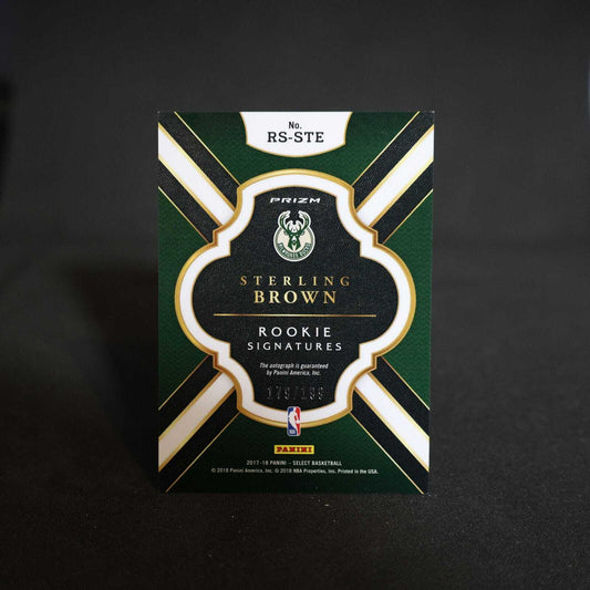 2017-18 Sterling Brown Select Rookie Signatures Silver Prizm Rookie Card /199