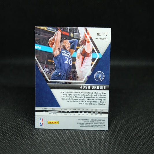 2019-20 Mosaic Josh Okogie Silver Mosaic Prizm