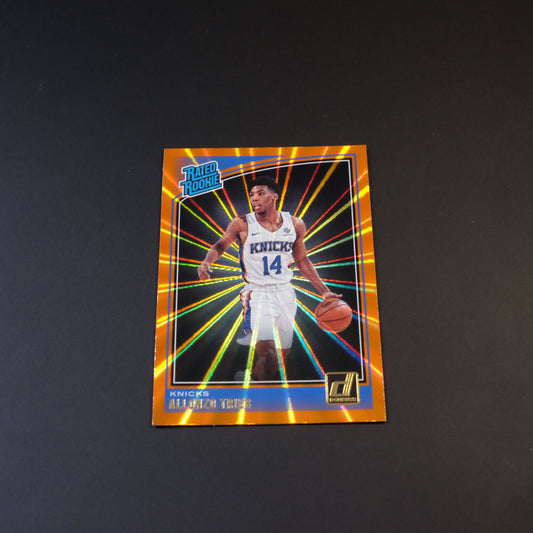 2018-19 Allonzo Trier Donruss Rated Rookie #175 Orange Laser Rookie Card