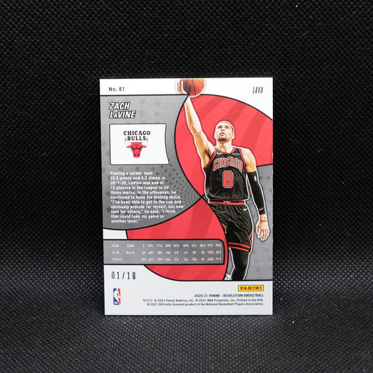 2020-21 Panini Revolution Zach LaVine #81 Lava 1/10