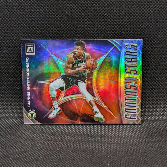 2019-20 Giannis Antetokounmpo Donruss Optic Fantasy Stars Silver Holo Prizm