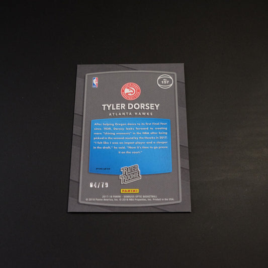 2017-18 Tyler Dorsey Donruss Optic #157 Rated Rookie Pink Velocity Rookie Car...