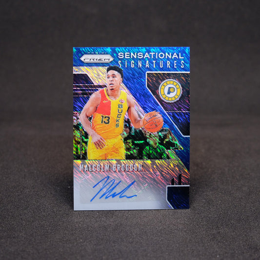 2019-20 Malcolm Brogdon - Prizm FOTL Sensational Signatures Blue Shimmer