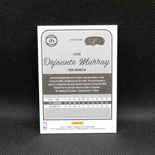 2016-17 Panini Donruss Optic Dejounte Murray Holo Silver Prizm Rookie Card
