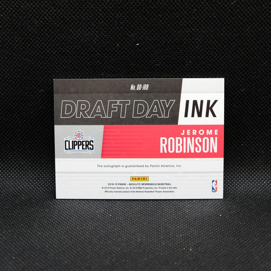 2018-19 Panini Absolute Jerome Robinson Draft Day Ink Rookie Card /125