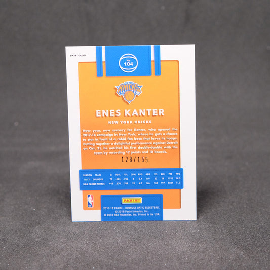 2017-18 Enes Kanter Donruss Optic Fast Break Purple Prizm /155