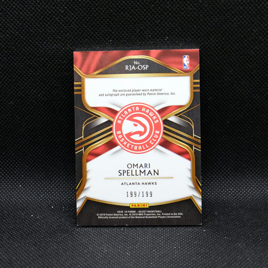 2018-19 Select Omari Spellman Rookie Jersey Autograph 199/199