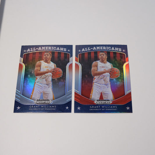 2019-20 Prizm Draft Picks Grant Williams Silver + Red Prizm Rookie Card Lot