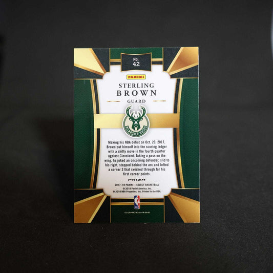 2017-18 Sterling Brown Select Concourse Silver Prizm Rookie Card