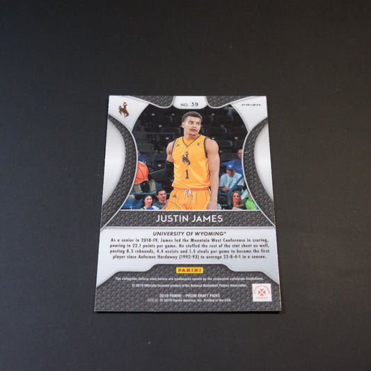 2019-20 Justin James Prizm Draft Picks #39 Blue Prizm Rookie Card