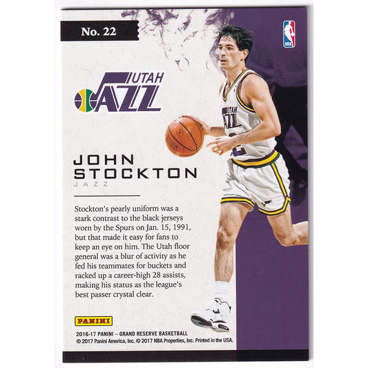 2016-17 Panini Grand Reserve Dominating Performances #22 John Stockton