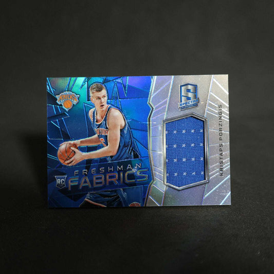 2015-16 Kristaps Porzingis Spectra Freshman Fabrics /35 Prizm Rookie Patch