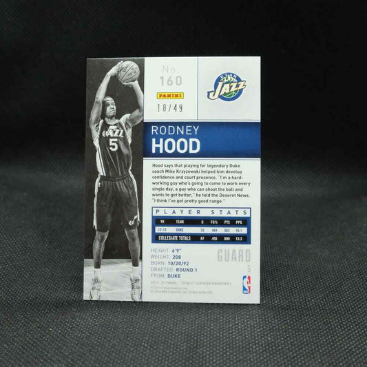 2014-15 Rodney Hood Certified #160 Coming Purple Rookie Card /49