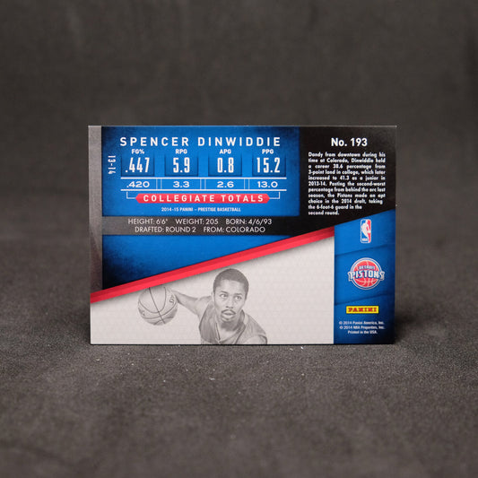 2014-15 Spencer Dinwiddie Prestige Bonus Shots Blue Rookie /99