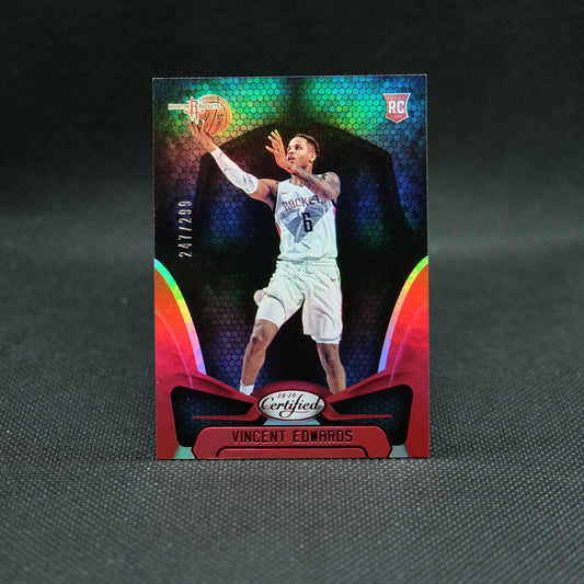 2018-19 Vincent Edwards Certified Red Rookie Card /299