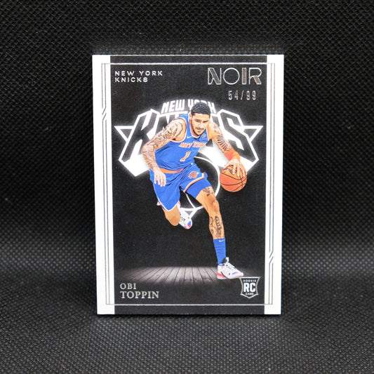 2020-21 Obi Toppin Noir #180 Icon Edition Rookie Card /99