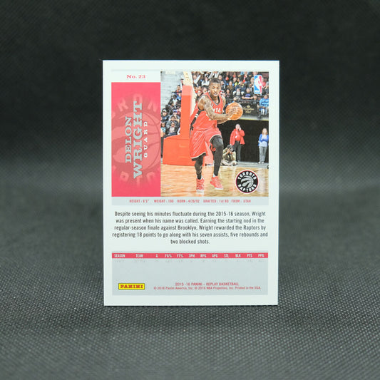 2015-16 Delon Wright Replay Silver Rookie Card /99
