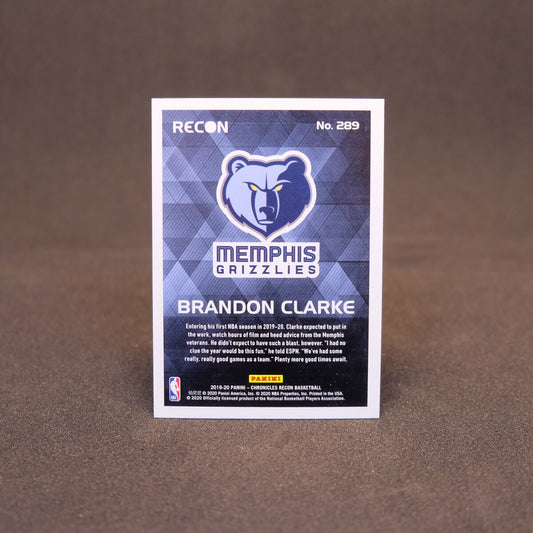 2019-20 Brandon Clarke Chronicles Recon Pink Rookie Card