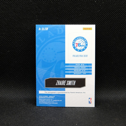 2018-19 Panini Absolute Zhaire Smith Rookie Autographs /125