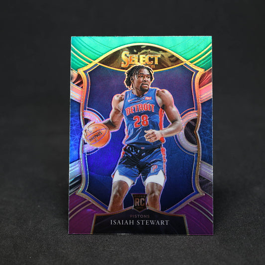 2020-21 Panini Select Isaiah Stewart Concourse Green Purple Prizm RC