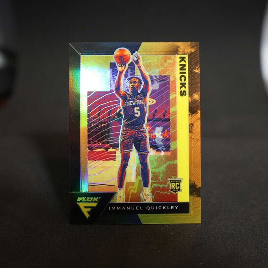 2020-21 Immanuel Quickley Panini Flux Rookie Card #205 Orange Prizm /49