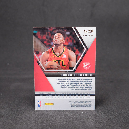 2019-20 Panini Mosaic Bruno Fernando Pink Camo Rookie Card