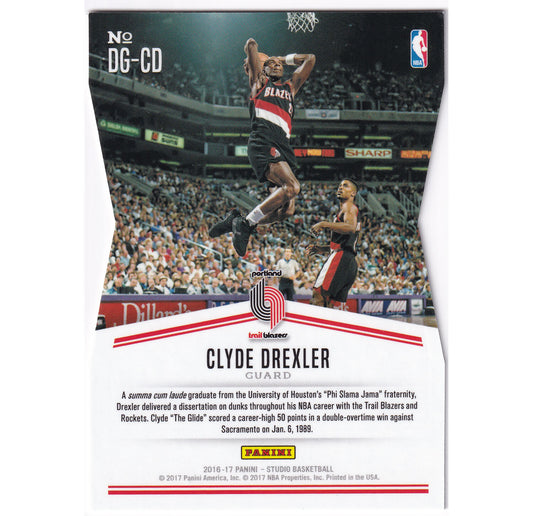 2016-17 Panini Studio Defying Gravity #DG-CD Clyde Drexler