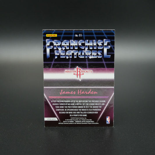 2018-19 James Harden Donruss Optic Franchise Features Holo Prizm