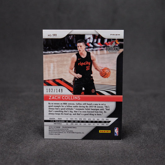 2018-19 Zach Collins Prizm - Purple Cracked Ice /149