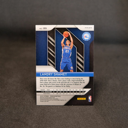 2018-19 Landry Shamet Prizm - Red White Blue Rookie Card #199