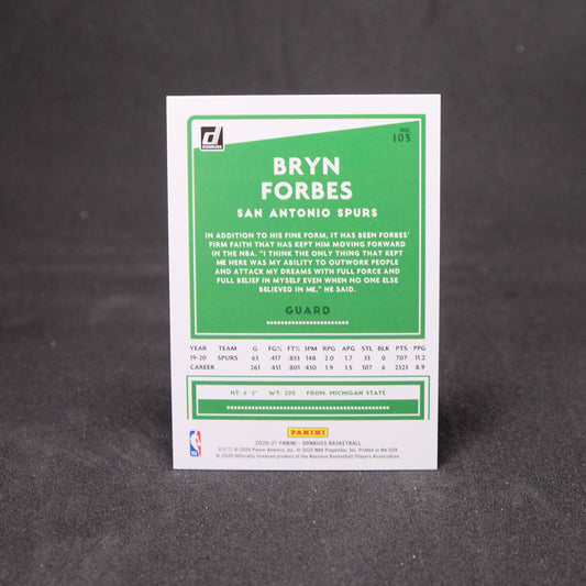 Bryn Forbes 2020-21 Donruss - Green Laser