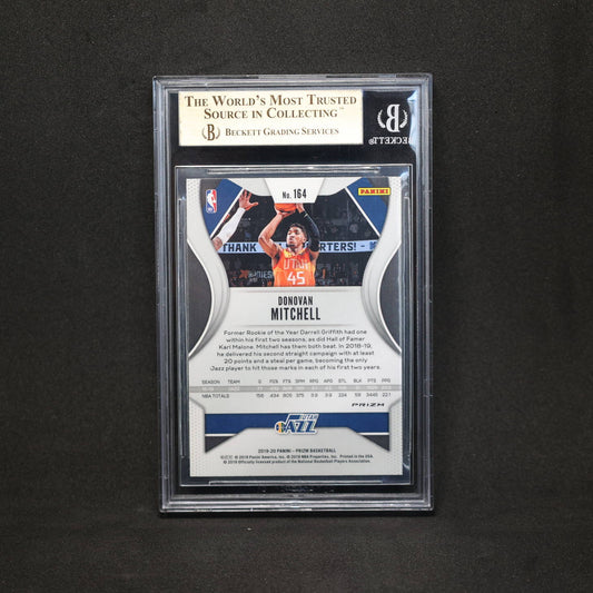 2019-20 Donovan Mitchell Panini Prizm Choice Red Yellow Green BGS 9.5