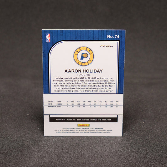 Aaron Holiday 2019-20 NBA Hoops Premium Stock Laser Prizm