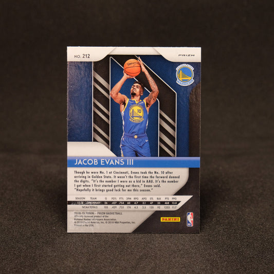 Jacob Evans III 2018-19 Prizm #212 Rookie Silver Prizm