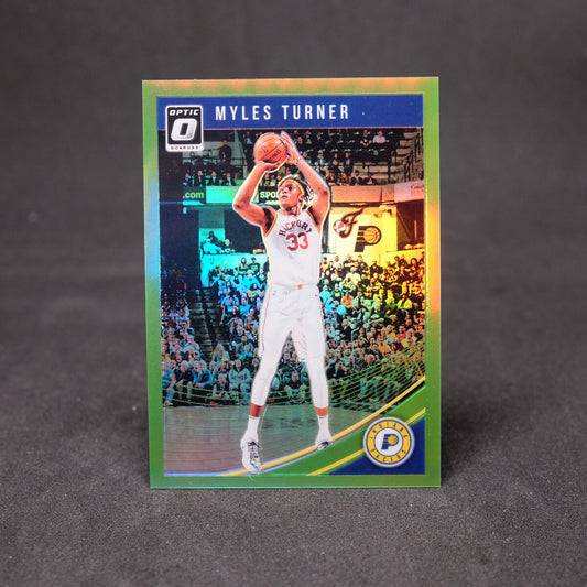 2018-19 Panini Donruss Optic Lime Green Prizm Myles Turner /149