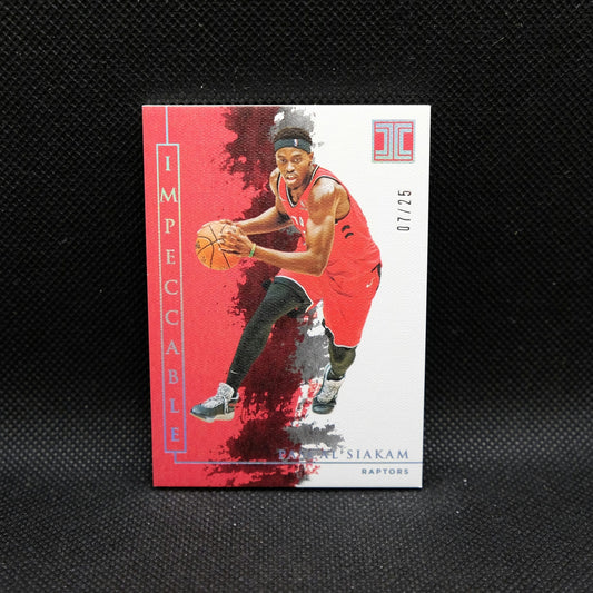 2019-20 Panini Impeccable #39 Pascal Siakam 07/25