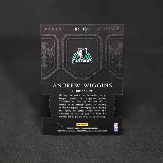 2014-15 Andrew Wiggins Panini Excalibur Crusade Orange Die-Cuts #161 /60 RC